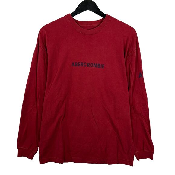 Abercrombie & Fitch Spell Out Muscle Fit Long Sleeve Tee - Picture 1 of 7